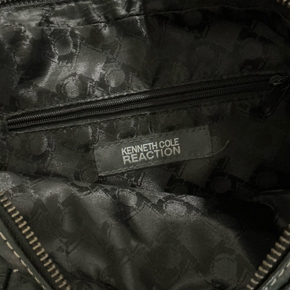 Kenneth Cole Reaction Black Hobo Leather Shoulder Bag - Picture 8 of 9